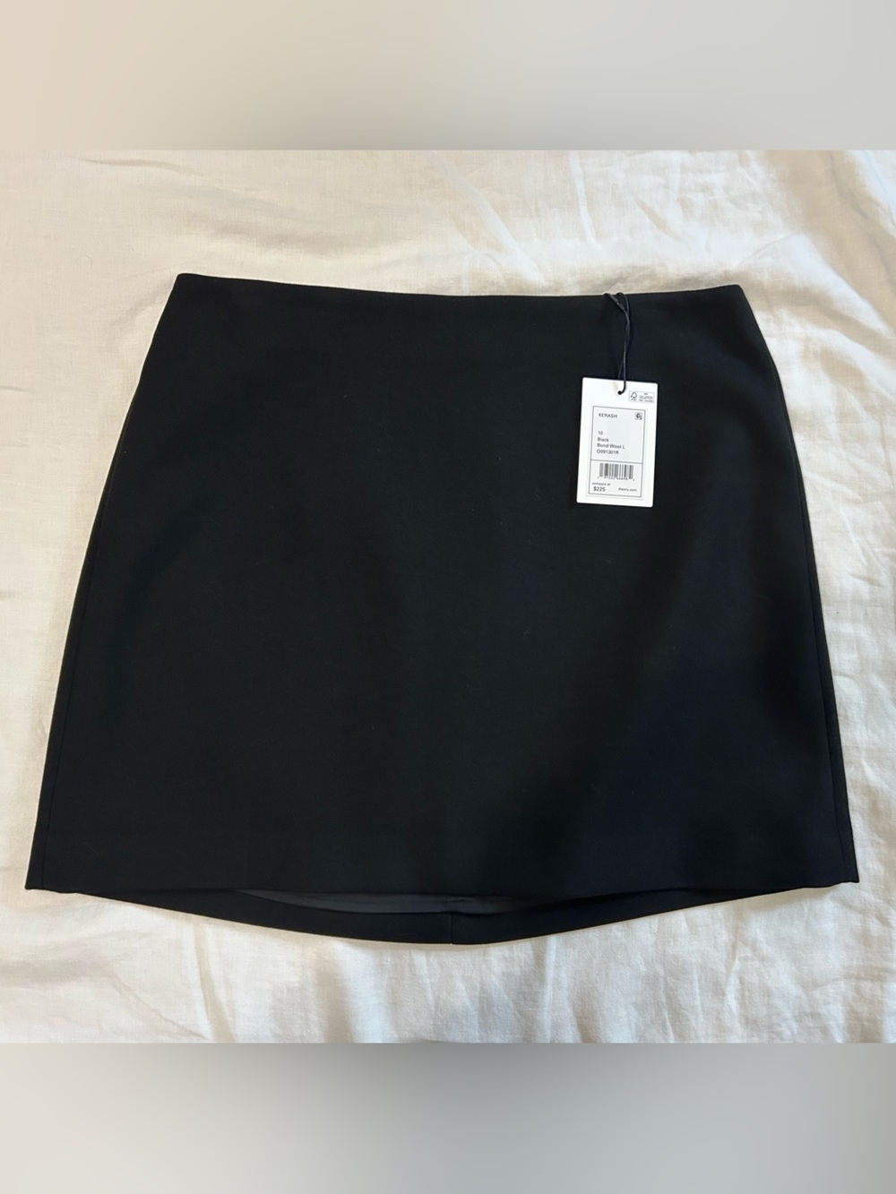 Theory Kerash Bond Wool Classic Black Women's Mini Skirt